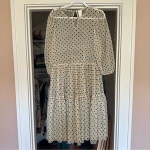 H&M Cream Polka Dot Dress